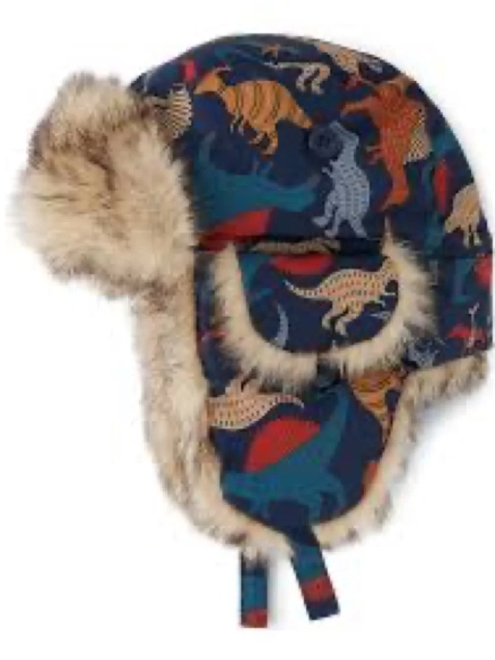 The Children's Place Dino Trapper Hat - Navy, Teal, Red, Orange